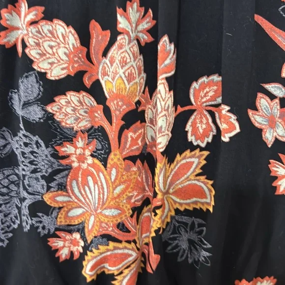Free people Miranda dark floral midi dress boho button front Women’s size 4 - Picture 10 of 16